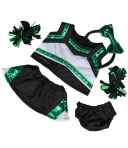 8” Metallic Green and Black Cheerleader